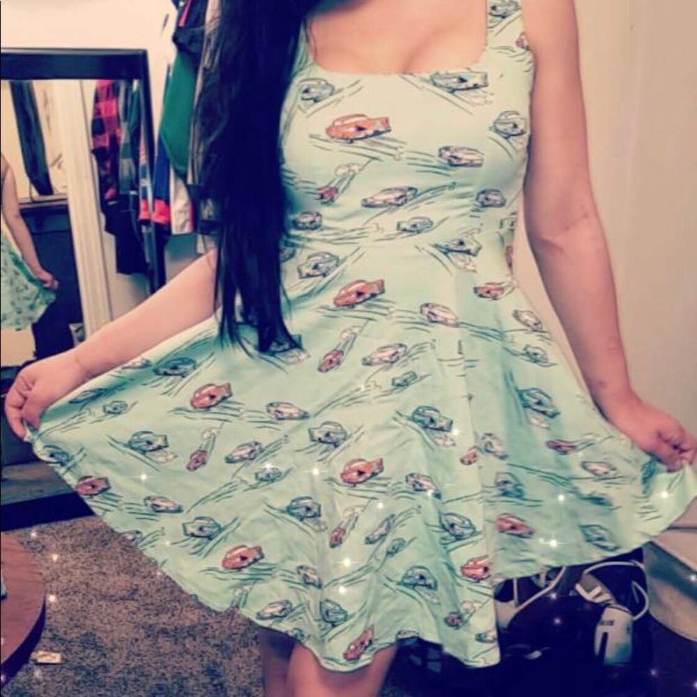 Sz Small seafoam green dress pinup retro 50s car - Picture 6 of 6